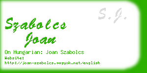 szabolcs joan business card